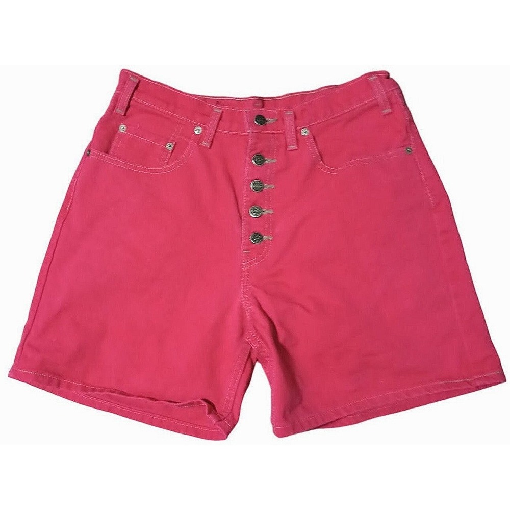 90s‎ Vintage Levis Denim Shorts Women 29 Pink Button Fly High Waist Canada